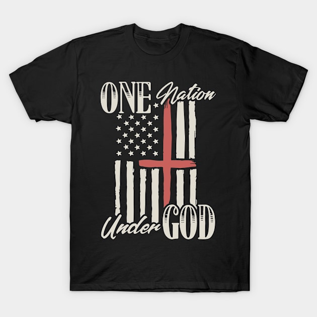 One Nation Under God. T-Shirt by Tees by Confucius